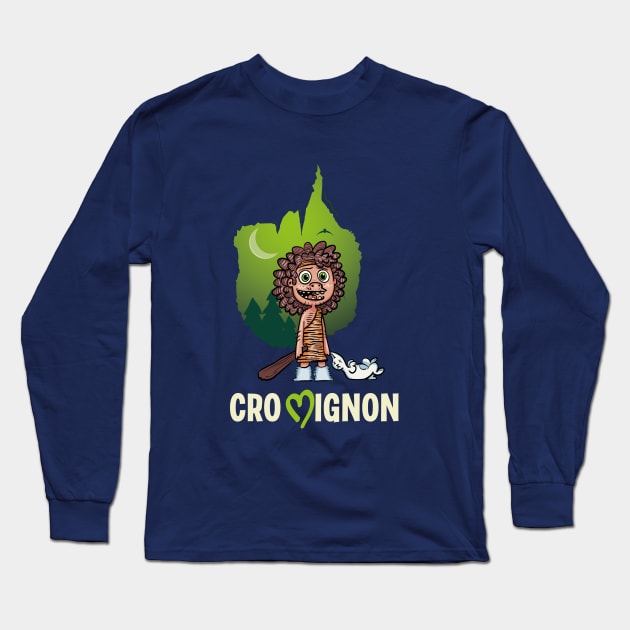 cromignon - french wordplay Long Sleeve T-Shirt by Naive Rider